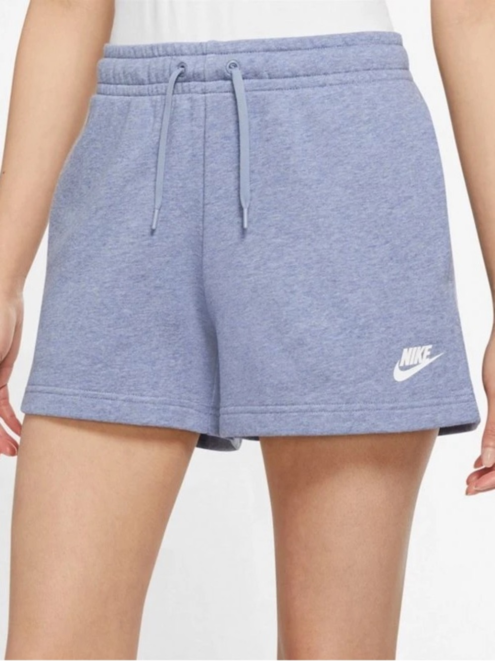 Nike Women's Club Fleece Shorts - Blue Heather Medium